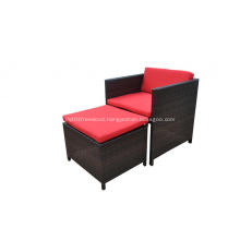 cube rattan weaving with aluminum frame dining set